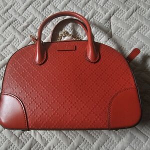 GUCCI Red Leather Handbag